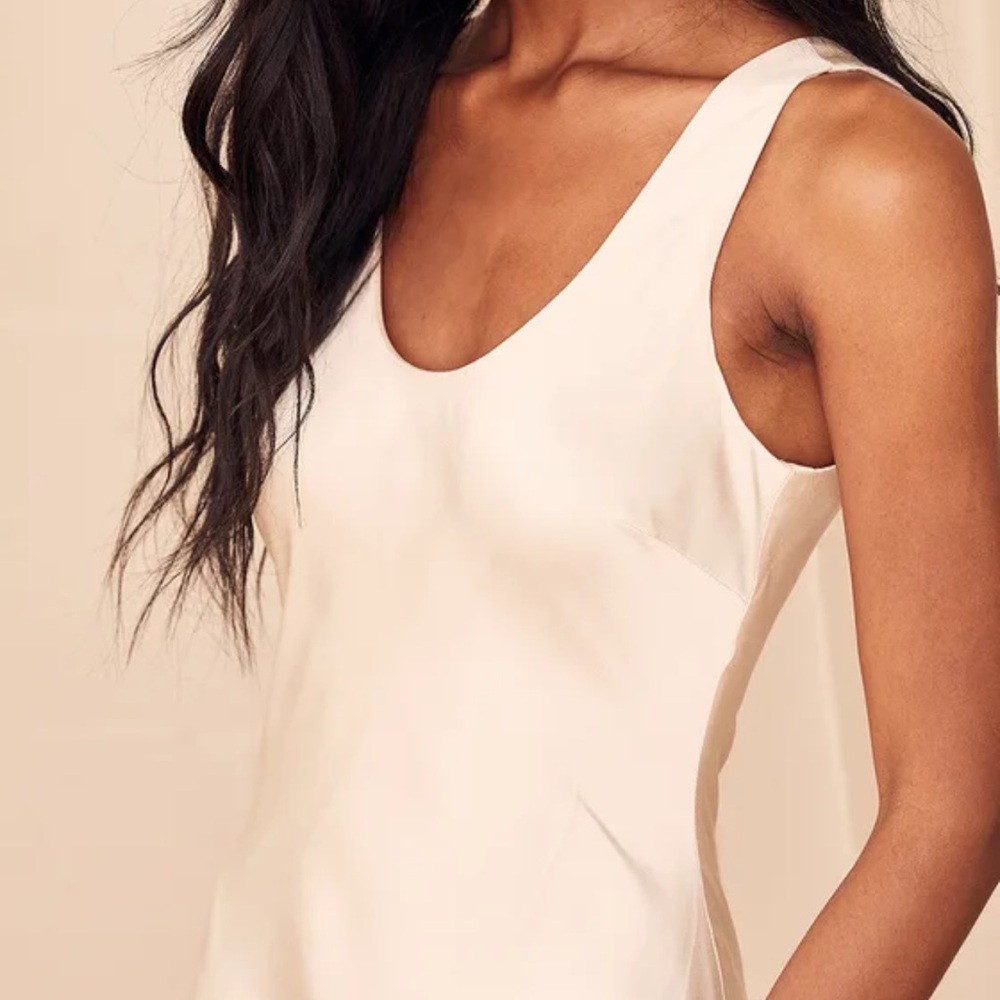 Lulus Elegant Cream Sleeveless Dress - Picture 2 of 5